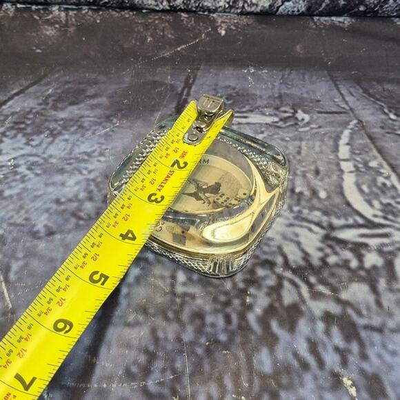 Vintage 1908 Cawston Ostrich Farm Gambling Glass Paperweight California - Picture 6 of 7